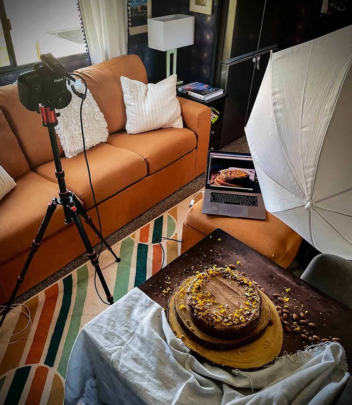 Food photo shoot inside an RV. Food photo shoot inside an RV.