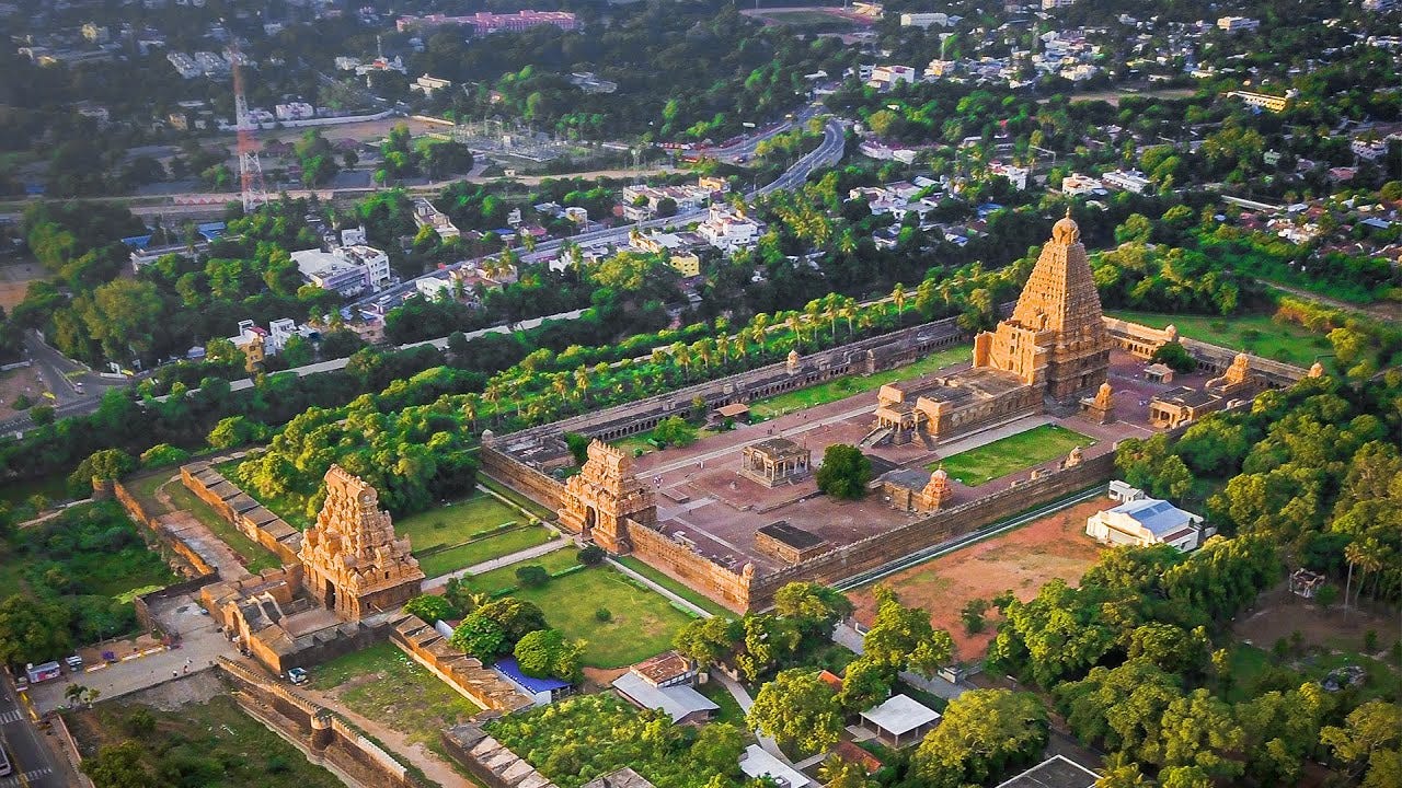 Exclusive drone shots of Brihadeeswara Temple 4K | Tamilnadu Tourism | -  YouTube