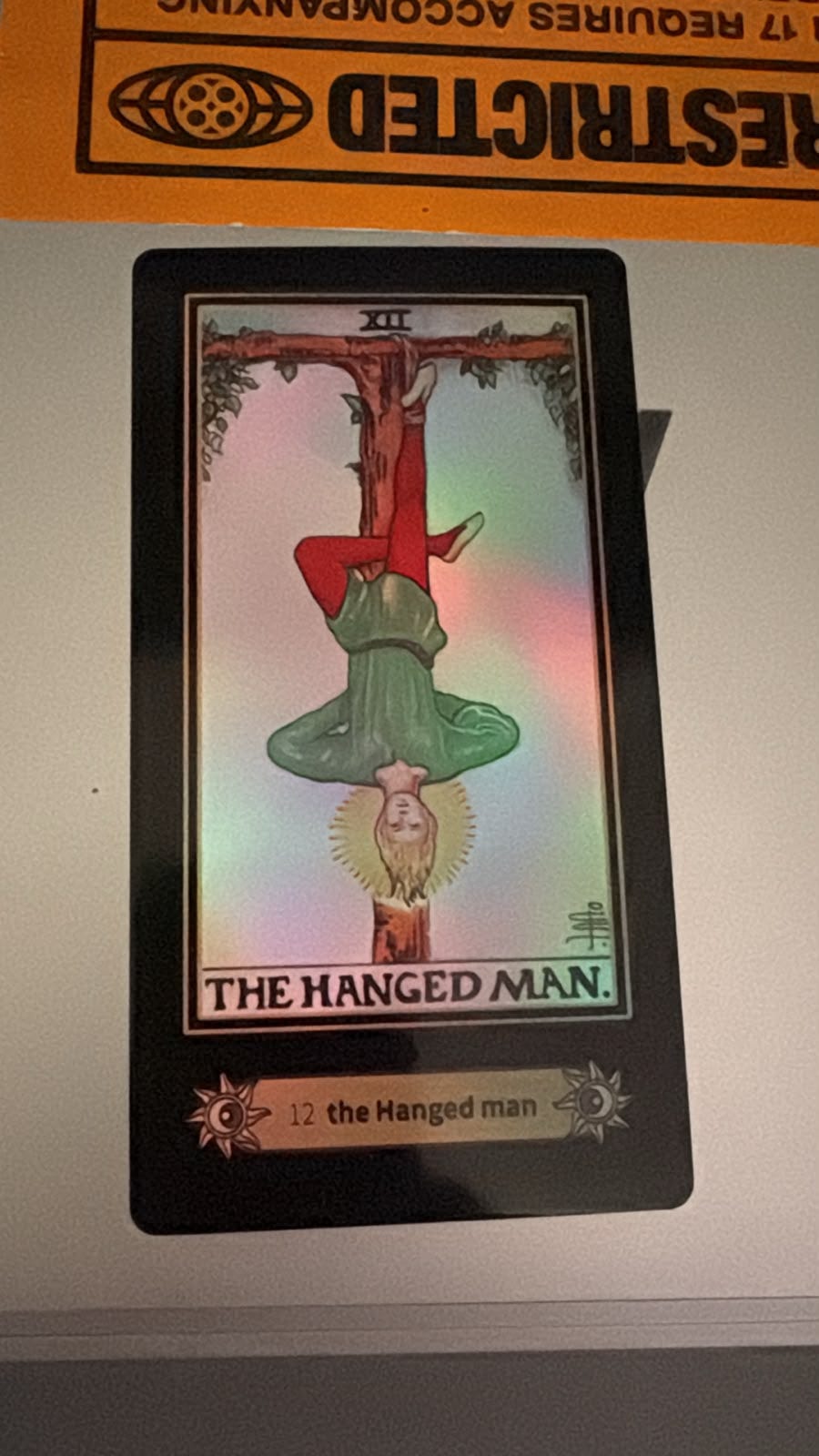 The Hanged Man tarot card drawn by Harbinger screenwriter Simon Cluett for the next Tarot DMs guest, showing a figure suspended upside down from a tree. The Hanged Man tarot card drawn by Harbinger screenwriter Simon Cluett for the next Tarot DMs guest, showing a figure suspended upside down from a tree.
