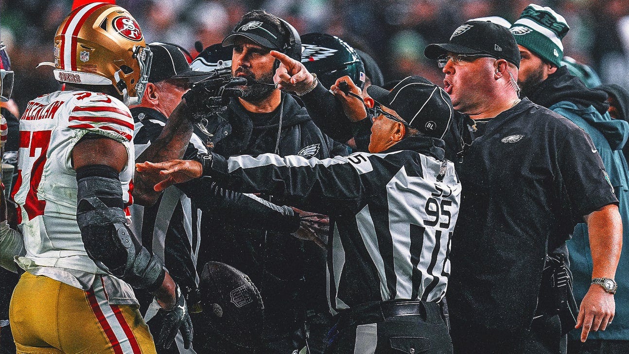 Who is “Big Dom", Eagles security officer dual ejected with Niners LB Dre  Greenlaw | FOX Sports