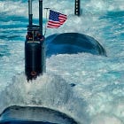 A submarine collision at sea