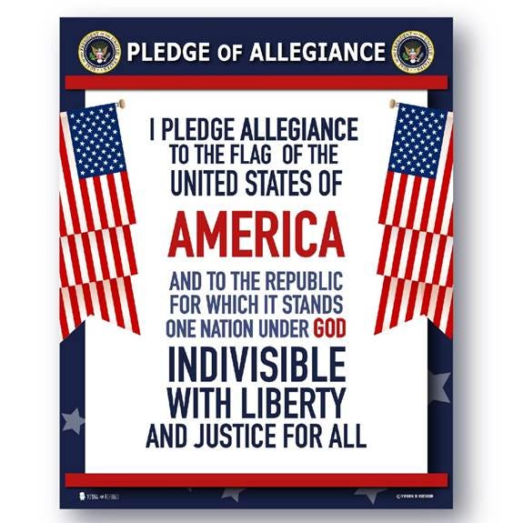 Amazon.com: Pledge of Allegiance poster Large LAMINATED American flag big print for classroom décor chart usa sign 18x24 : Office Products Amazon.com: Pledge of Allegiance poster Large LAMINATED American flag big print for classroom décor chart usa sign 18x24 : Office Products