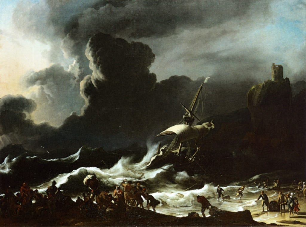 Ludolf Backhuysen: Paul&#039;s Shipwreck