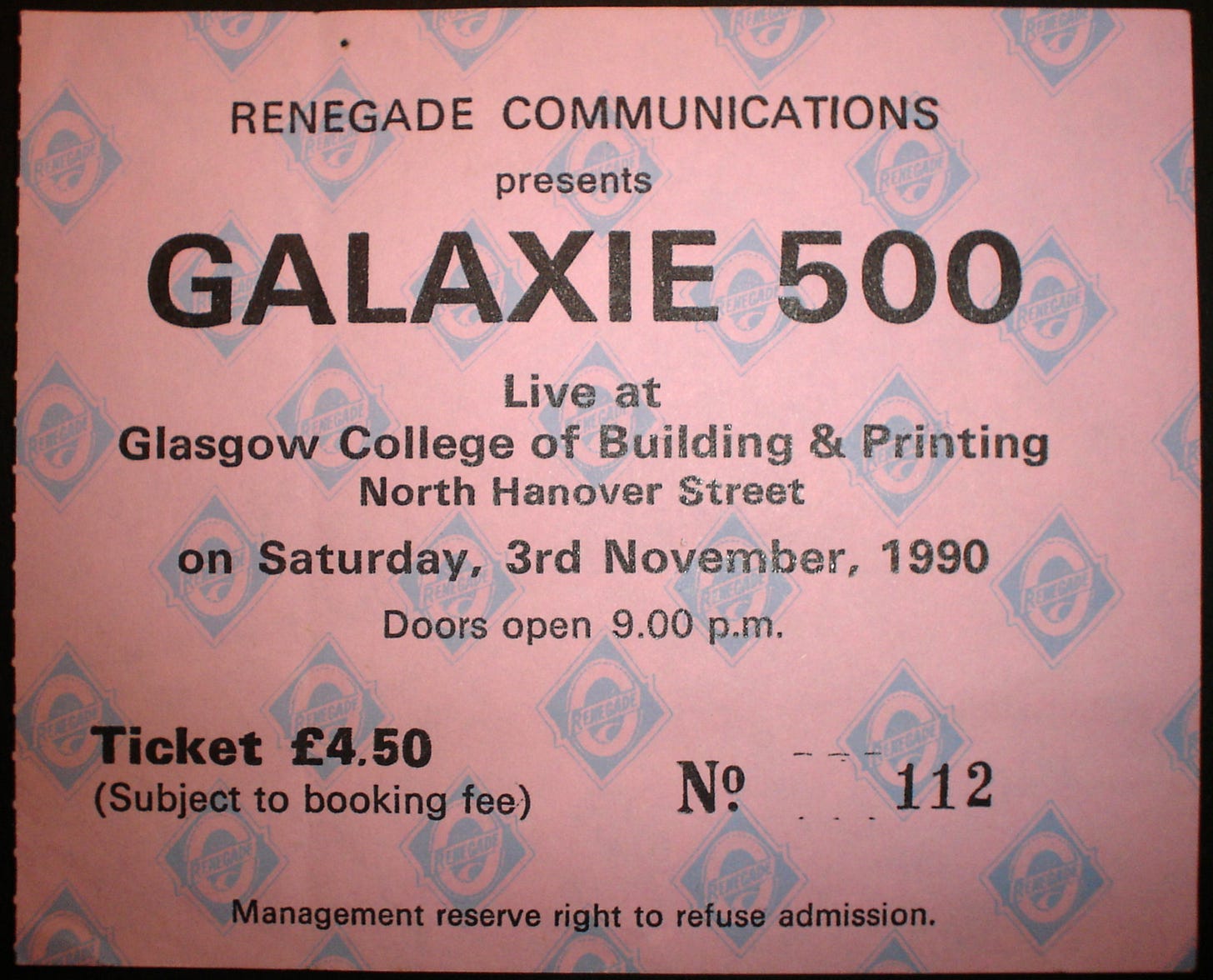 Glasgow ticket