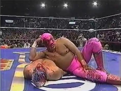 Consejo Mundial de Lucha Libre: Homenaje A Dos Leyendas '00 – Juicio Final  (03-17-2000) Villano III vs. Atlantis | Blue Thunder Driver