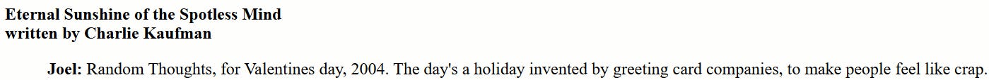 Eternal sunshine of the spotless mind Eternal sunshine of the spotless mind