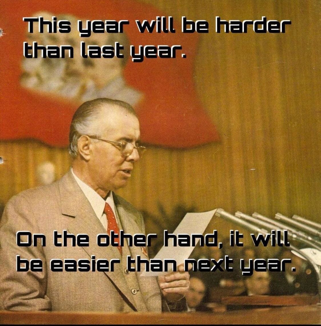 Joe Guinan on X: "As we're almost at the end of 2020, here's Enver Hoxha's  1967 New Year message to the Albanian people: “This year will be harder  than last year. On