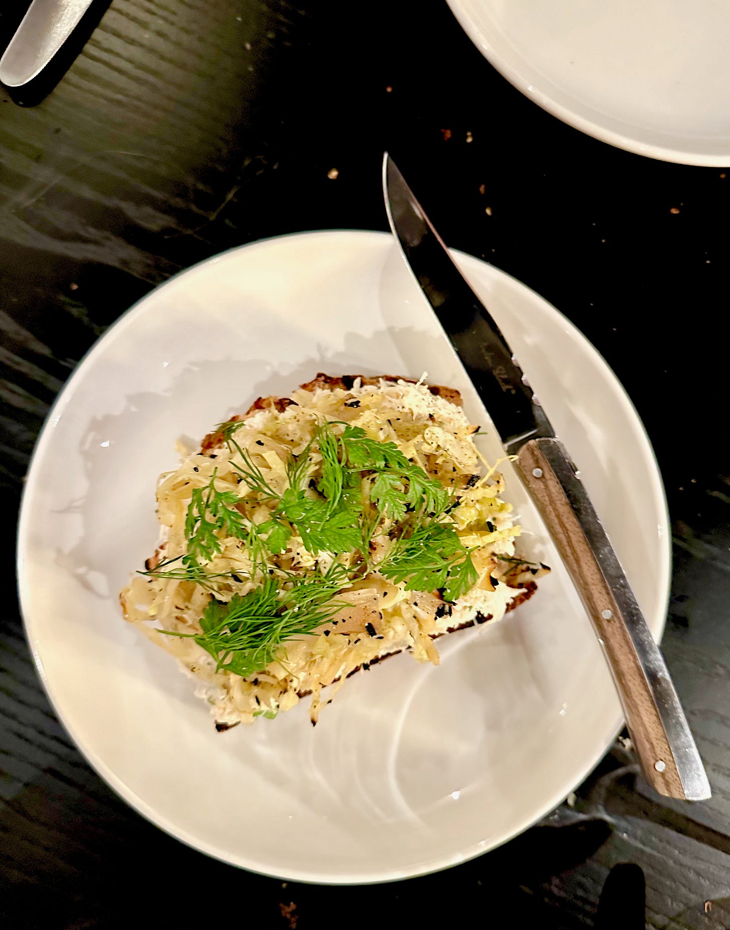 Dundrum Bay crab with January King cabbage on charred sourdough at Kicky’s