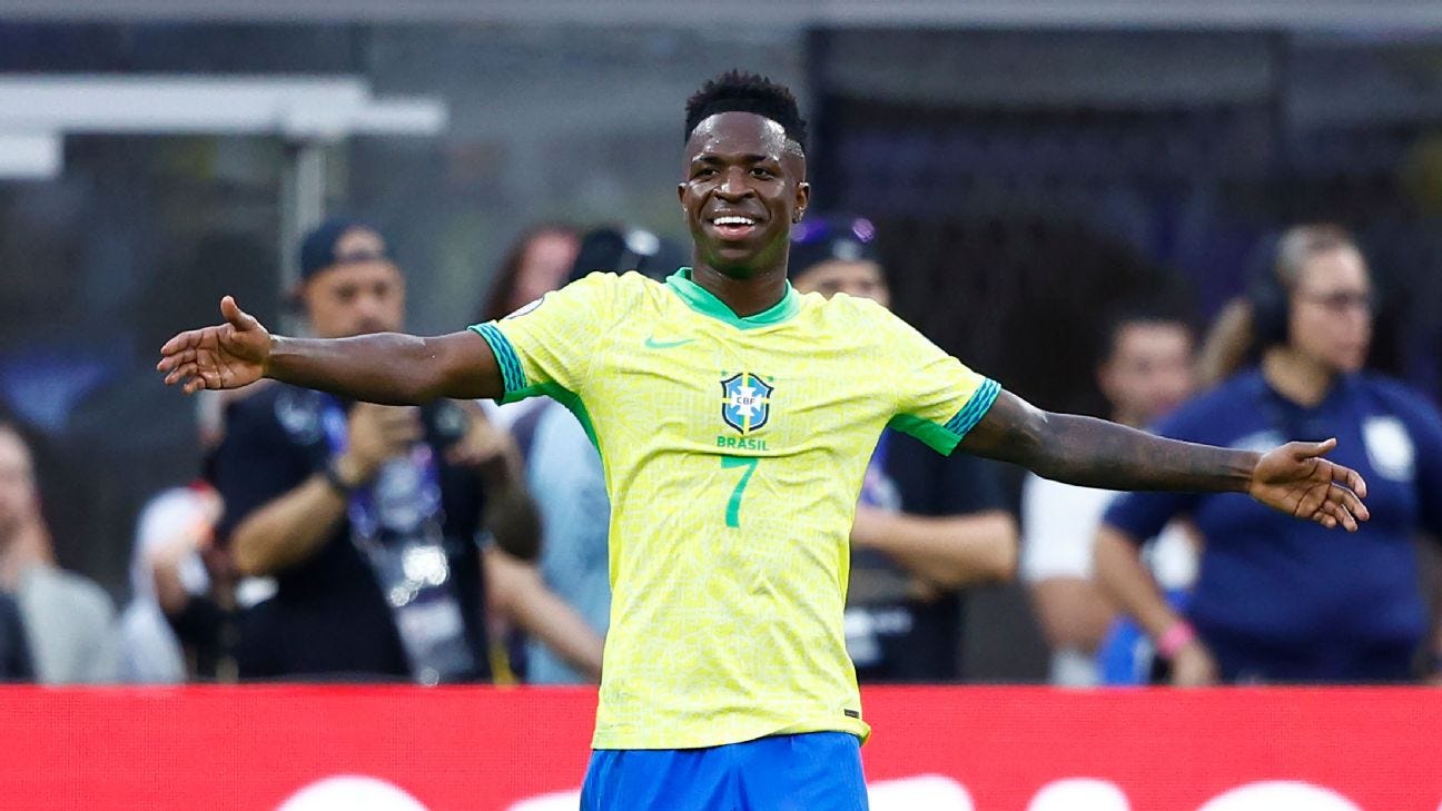Copa América: Brazil 'must improve' after draw - Vinícius Jr. - ESPN