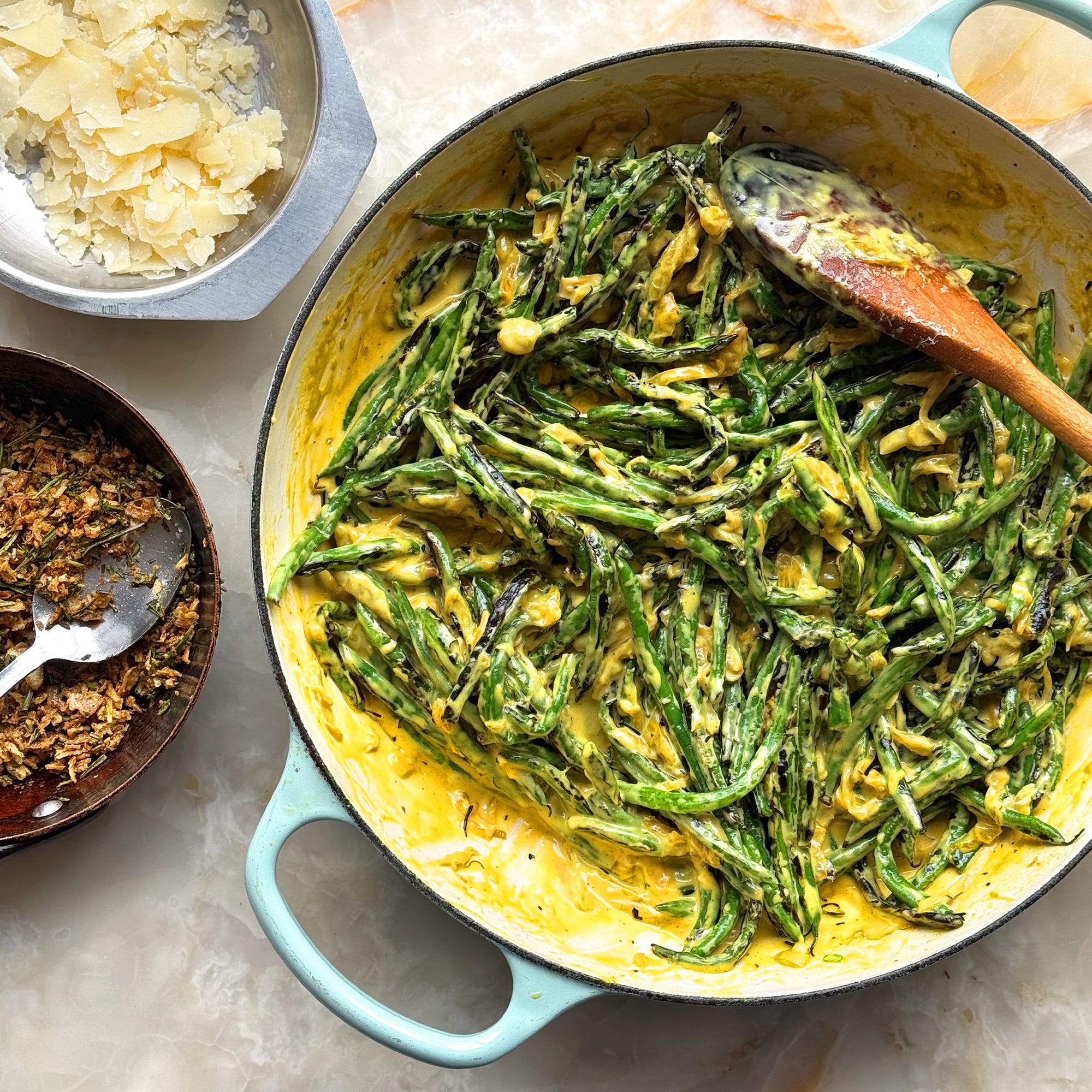 green beans with orange mustard dressing ottolenghi What Thanksgiving teaches me
