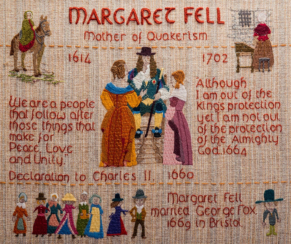Margaret Fell Postcard - Quaker Tapestry