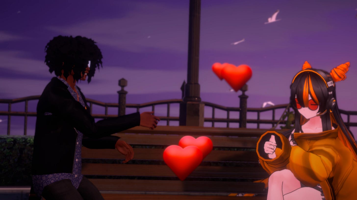 This is an image of ArmaniXR and Sheru sharing emojis of appreciation with each other.