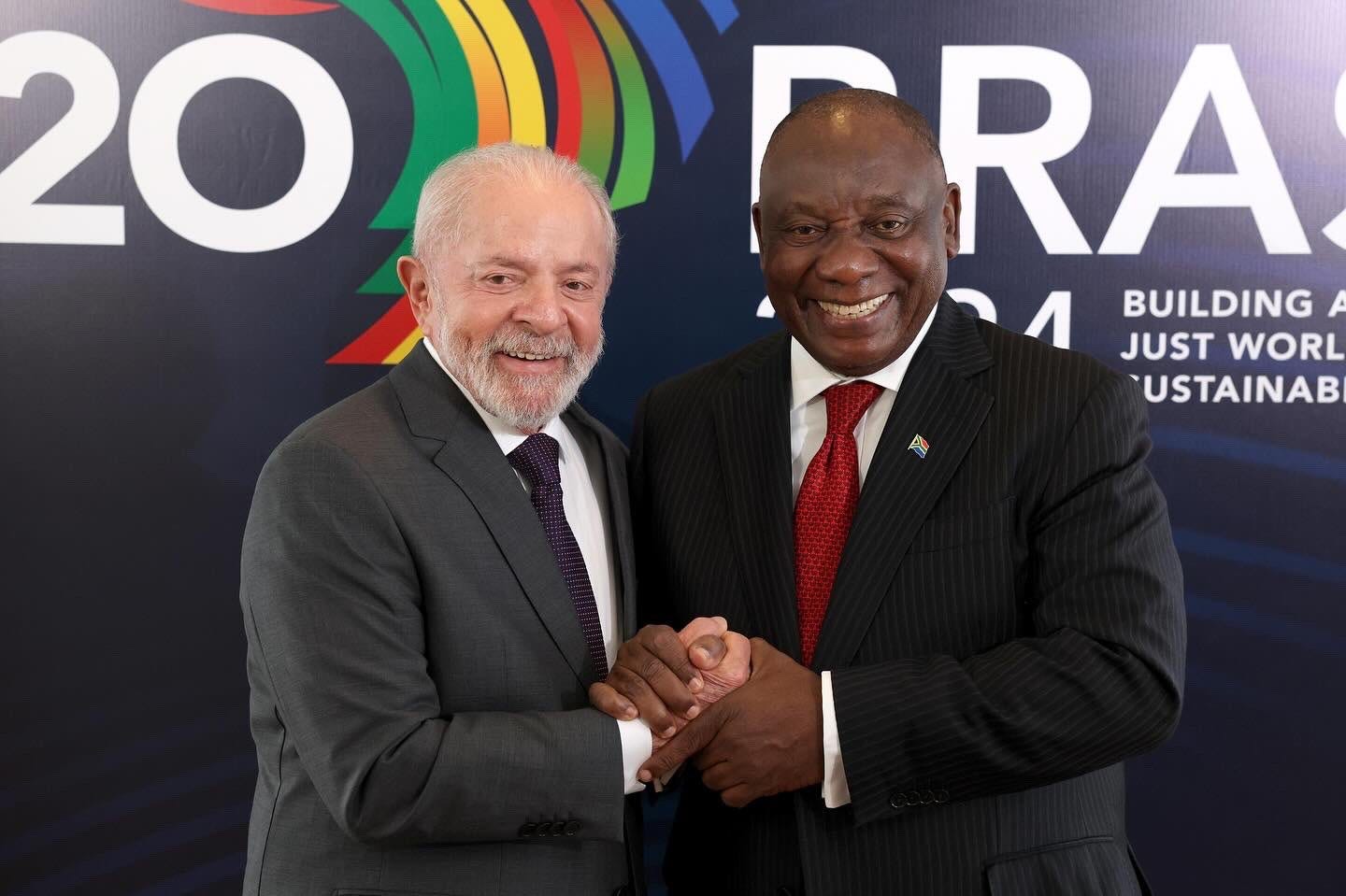 DIRCO South Africa on X: "#SABrazilRelations| President Cyril Ramaphosa in  a bilateral meeting with Brazil's President Lula da Silva, ahead of the  #G20 Leaders' Summit in Rio. SA enjoys cordial relations with