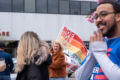 The photos show community members at a "Stop the Relentless Power Grab PA" rally