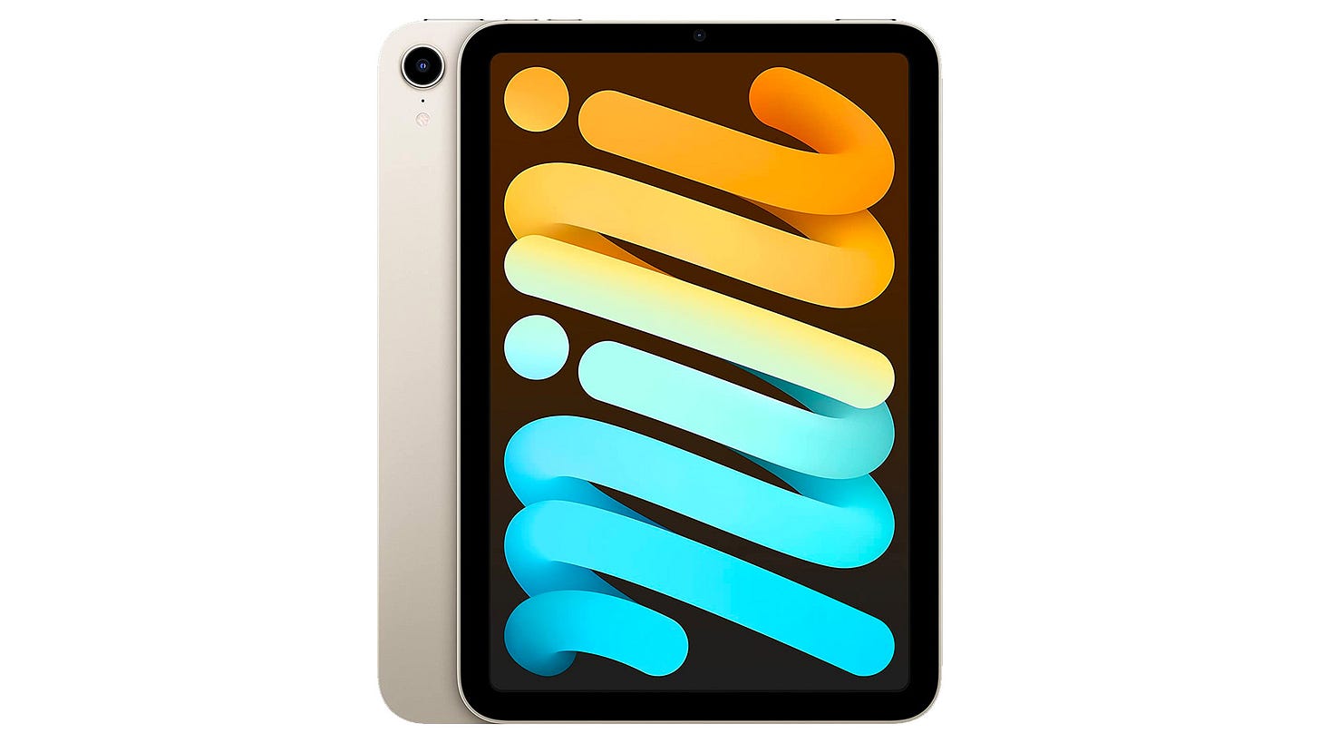 Starlight iPad Mini on a white background