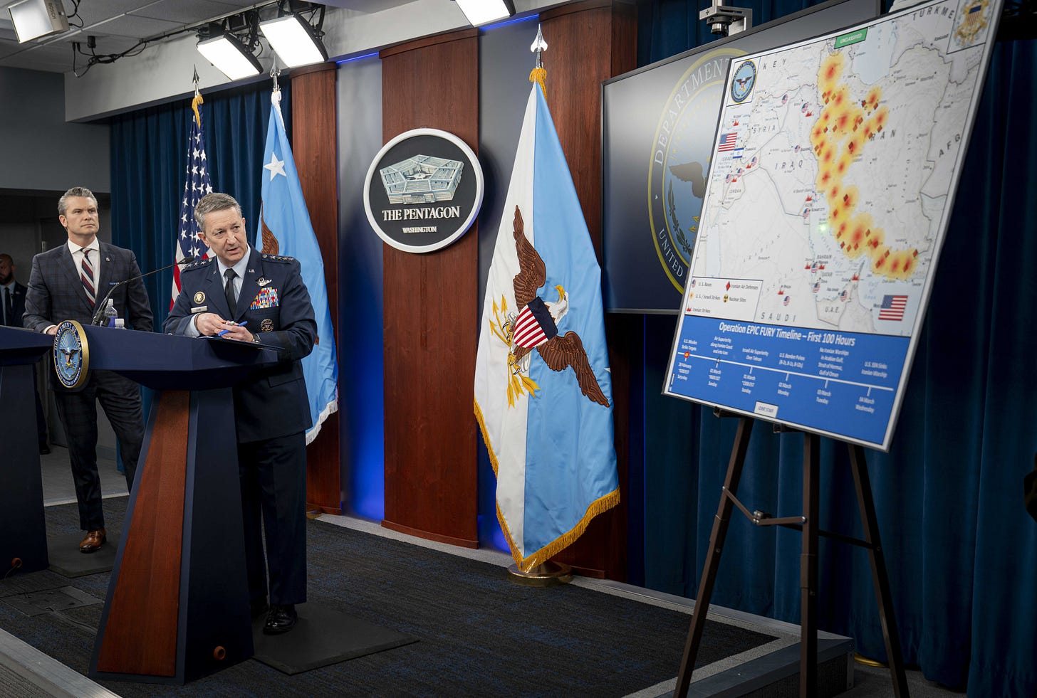 Hegseth and Caine host a press conference Hegseth and Caine host a press conference