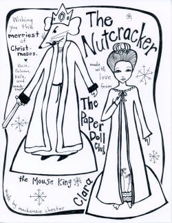 Nutcracker paper doll by Mackenzie Chester