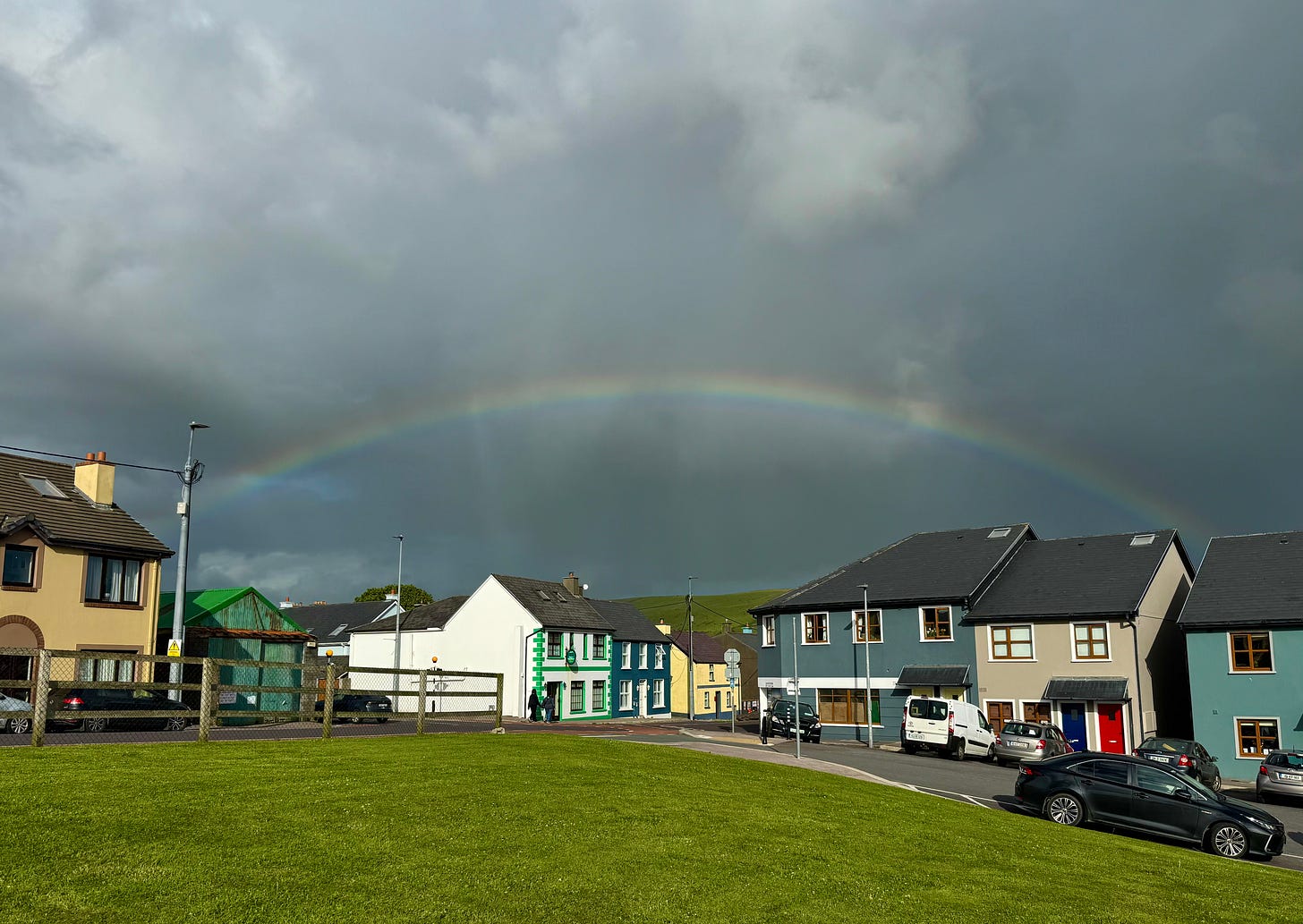 Rainbow over Dingle town