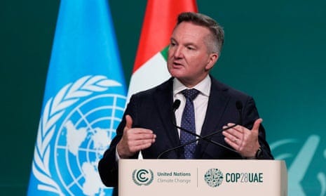 Chris Bowen says agreement on global fossil fuel phase out central to  Australia's renewable energy plans | Cop28 | The Guardian