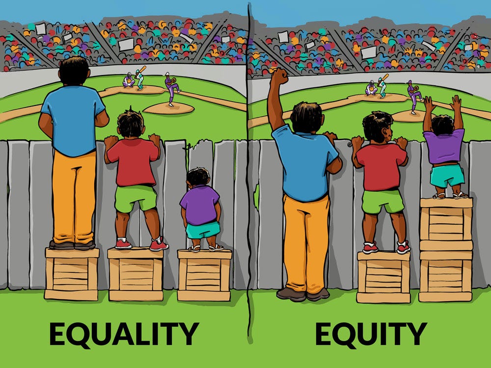 Image result for equity image liberation