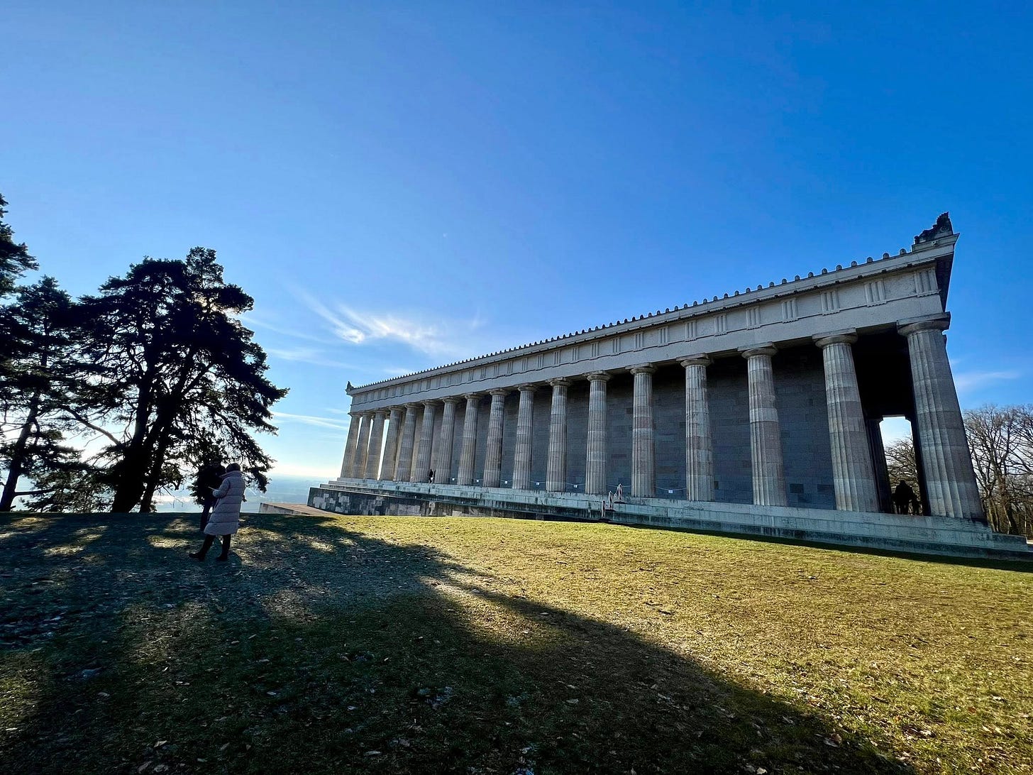 May be an image of the Brandenburg Gate, the Pantheon and the Parthenon