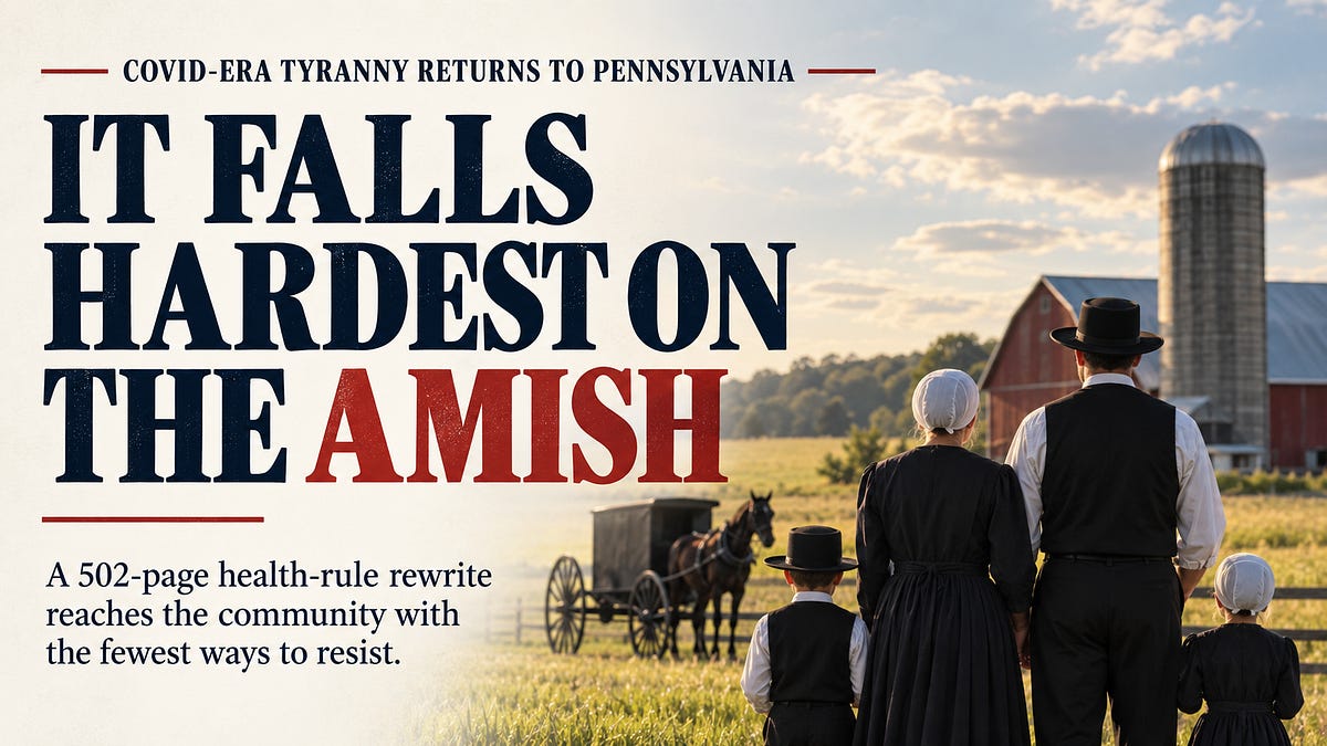COVID-Era Tyranny Returns to Pennsylvania &mdash; and It Falls Hardest on the Amish