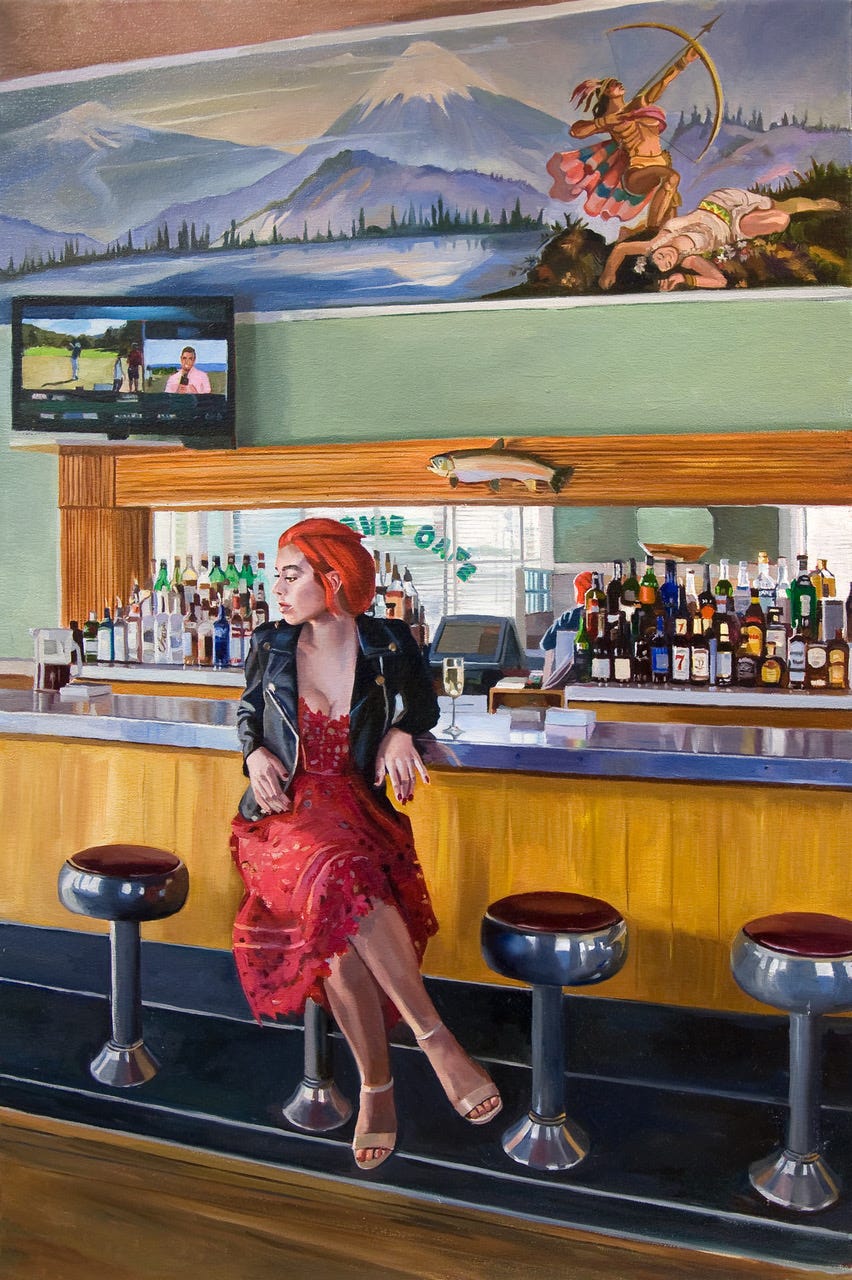 A person sitting on stools in a bar

Description automatically generated with medium confidence