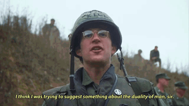Duality Of Man Full Metal Jacket GIF - Duality Of Man Full Metal Jacket -  Discover & Share GIFs