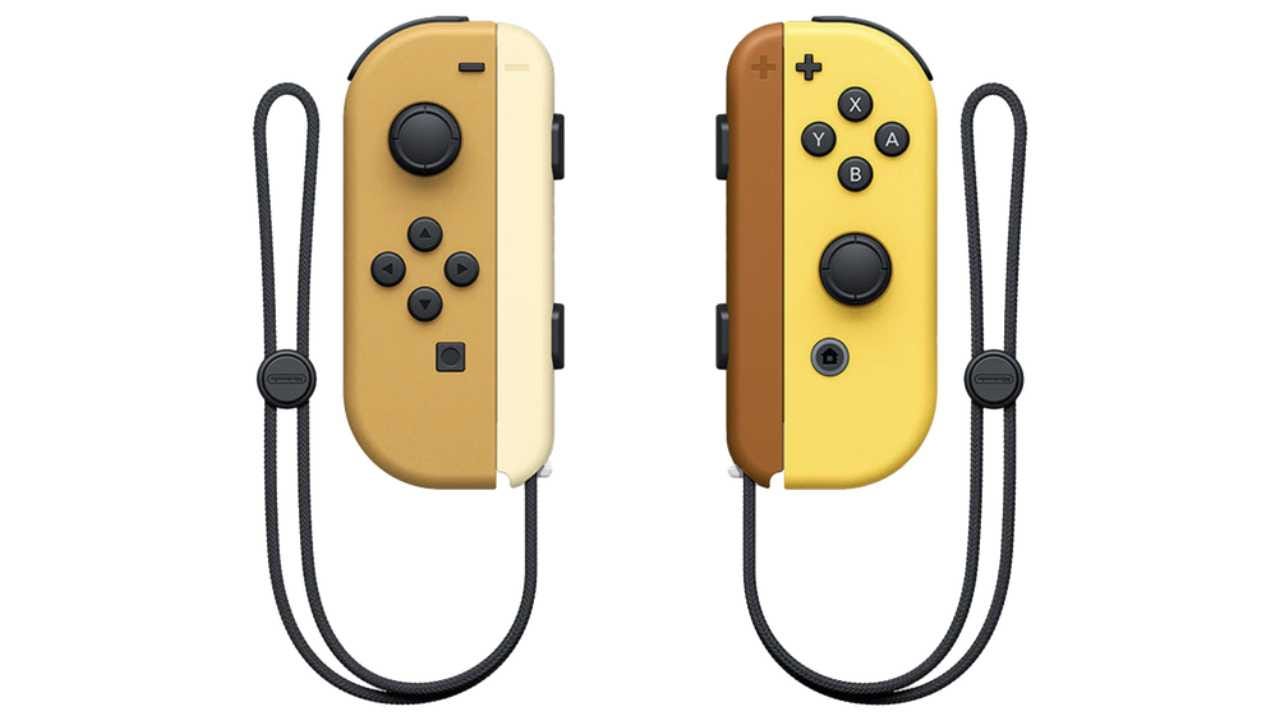 Pikachu and Eeevee Pokémon Let's Go! Joy-Con controllers