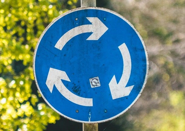 blue and white road sign blue and white road sign