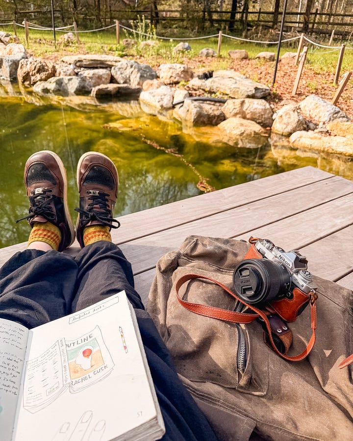 pondside journaling painting
