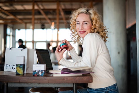 Susan Campbell, founder and CEO of Phosis, a luxury skincare line for women in perimenopause and menopause.