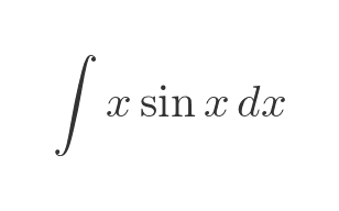 Integration by parts example 1