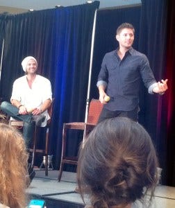Jensen gets his nerd on with air guitar