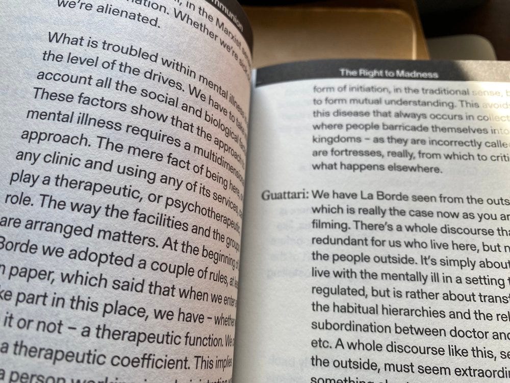 The Right to Madness, Félix Guattari and Jean Oury The Right to Madness, Félix Guattari and Jean Oury