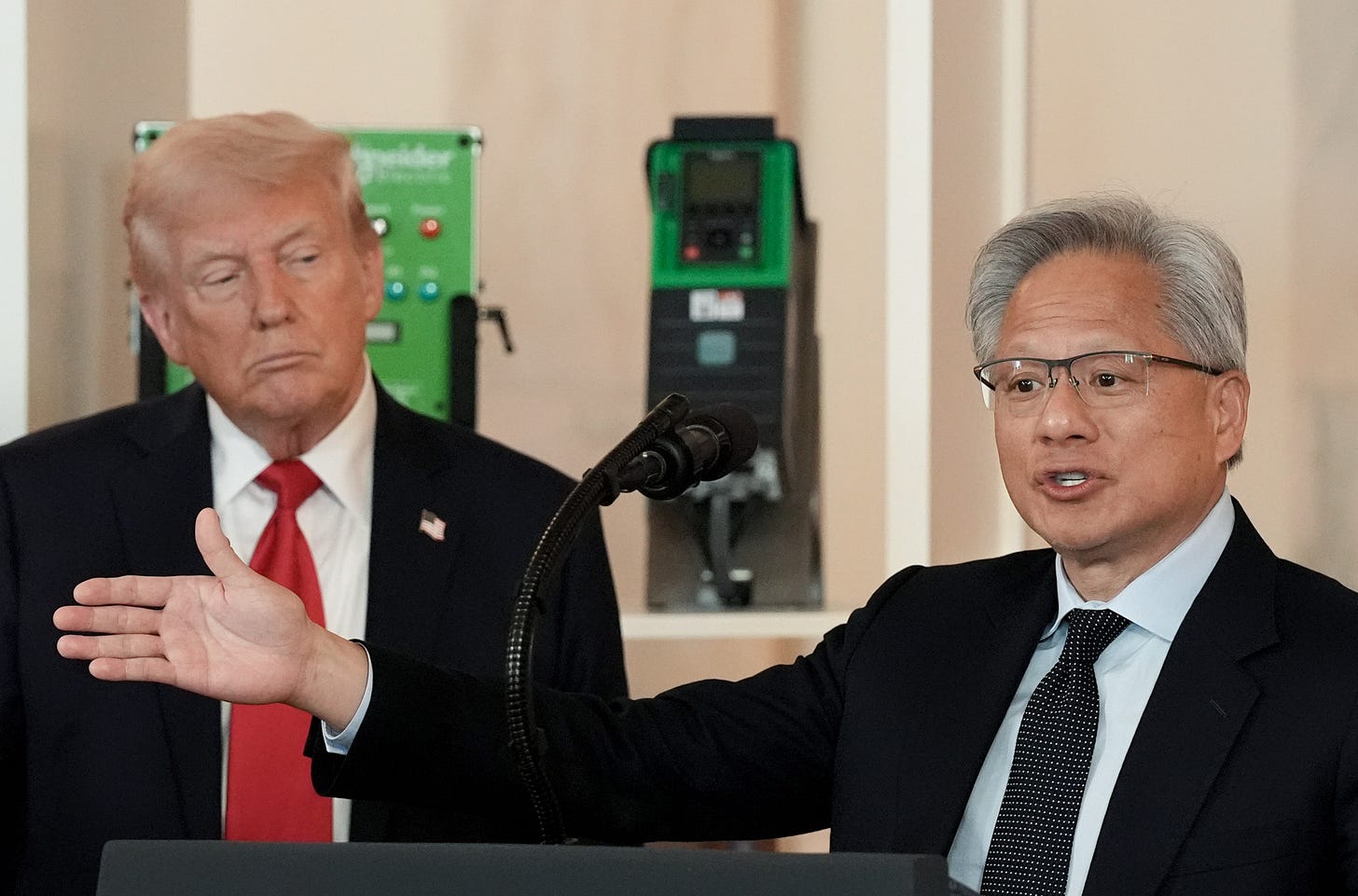 Donald Trump and Nvidia CEO Jensen Huang are working on AI policy and more. What does it mean for the rest of us? | Vox Donald Trump and Nvidia CEO Jensen Huang are working on AI policy and more. What does it mean for the rest of us? | Vox