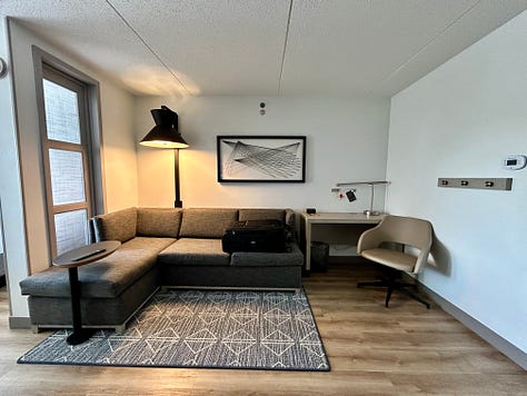 hotel, room, furniture, window, bed