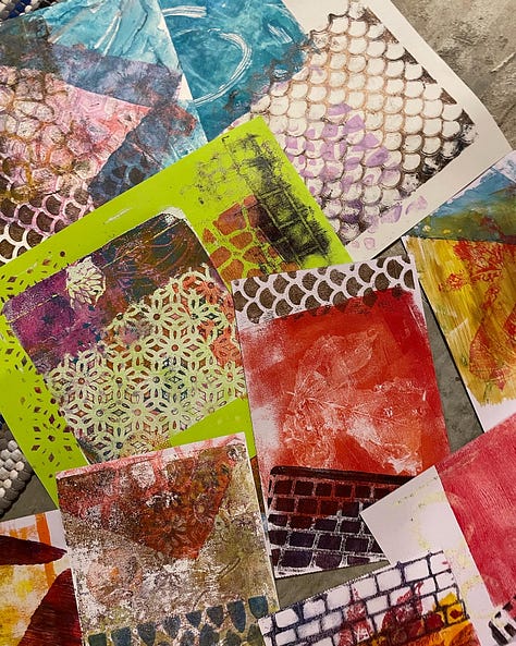 Fall themed Gelli prints 