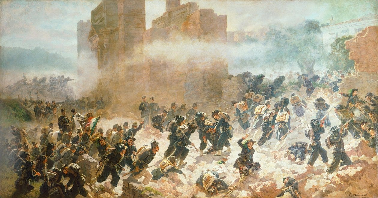 The breach of Porta Pia in Rome, September 20