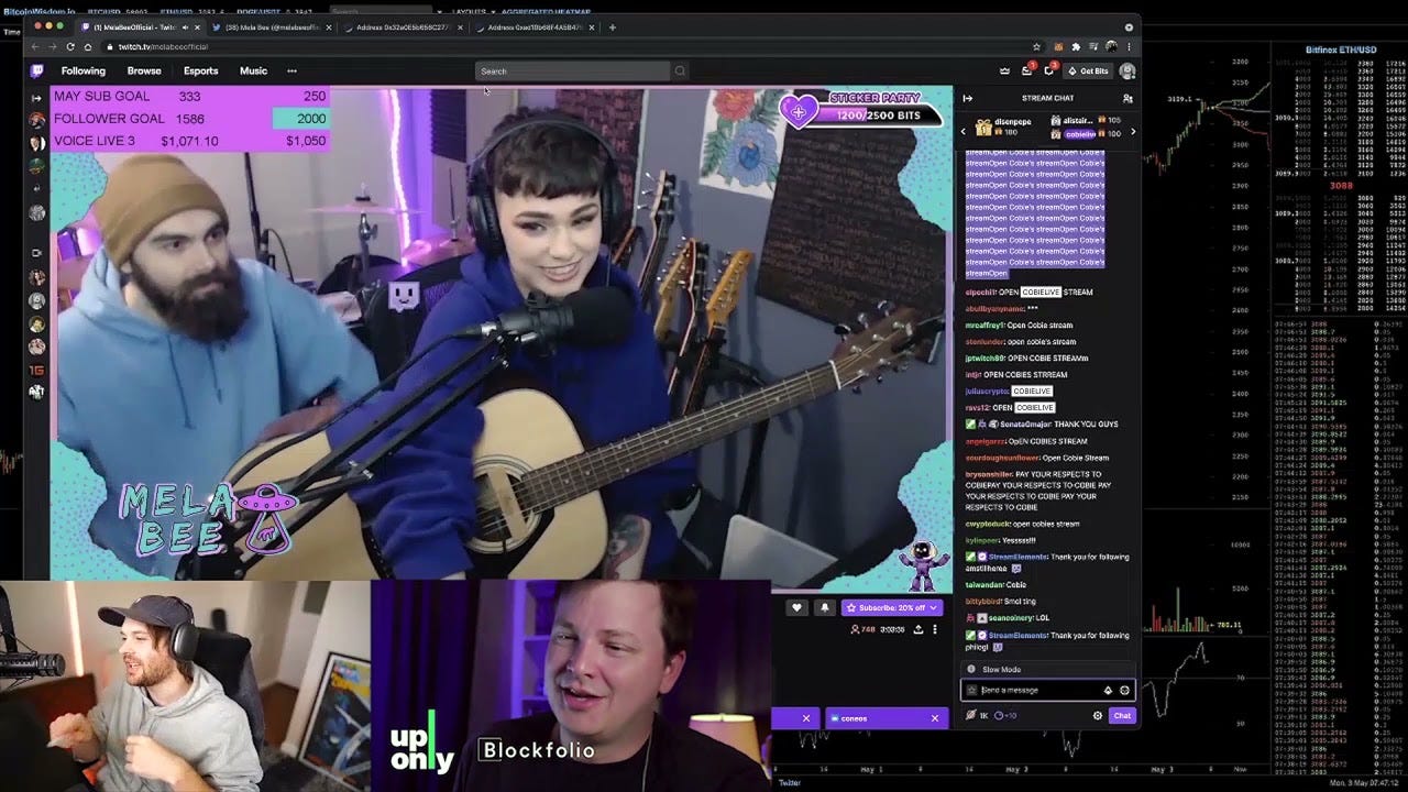Highlights from @CryptoCobain's $250,000 Twitch Raid [UpOnly] - YouTube