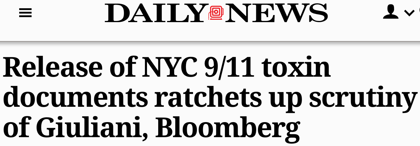 Release of NYC 9/11 toxin documents ratchets up scrutiny of Giuliani, Bloomberg Release of NYC 9/11 toxin documents ratchets up scrutiny of Giuliani, Bloomberg