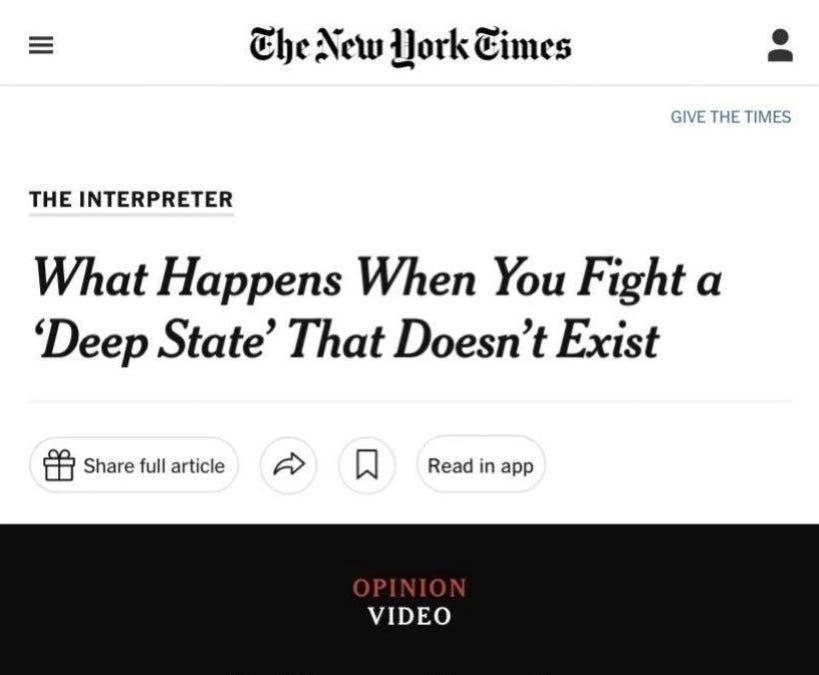 From the “deep state doesn’t exist” to “they’re actually awesome...