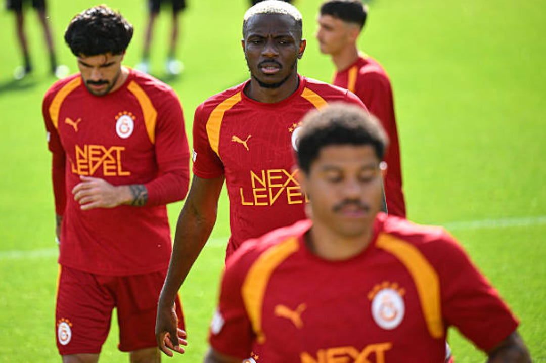 WINDISCHGARSTEN, AUSTRIA - JULY 26 : Victor Osimhen of Galatasaray attends a training session as Galatasaray Football Team continue their preparations for the 2026-2027 season in Windischgarsten, Austria on July 26, 2026. (Photo by Akin Celiktas/Anadolu via Getty Images)