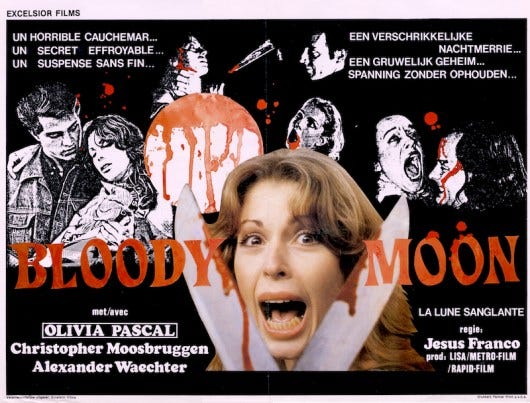 BLOODY MOON Reviews of Jess Franco's disco slasher -