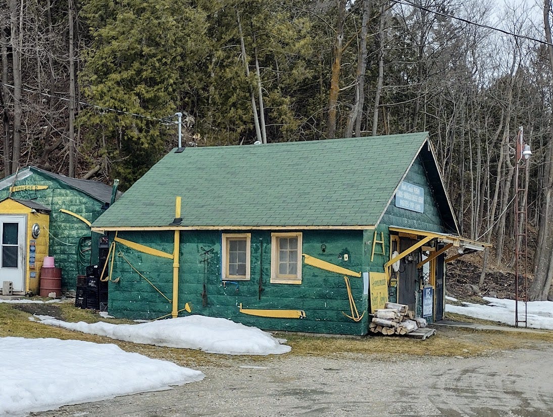 Shack in woods Shack in woods
