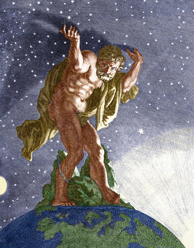 Atlas supporting the sky - Stock Image - V700/0295 - Science Photo Library
