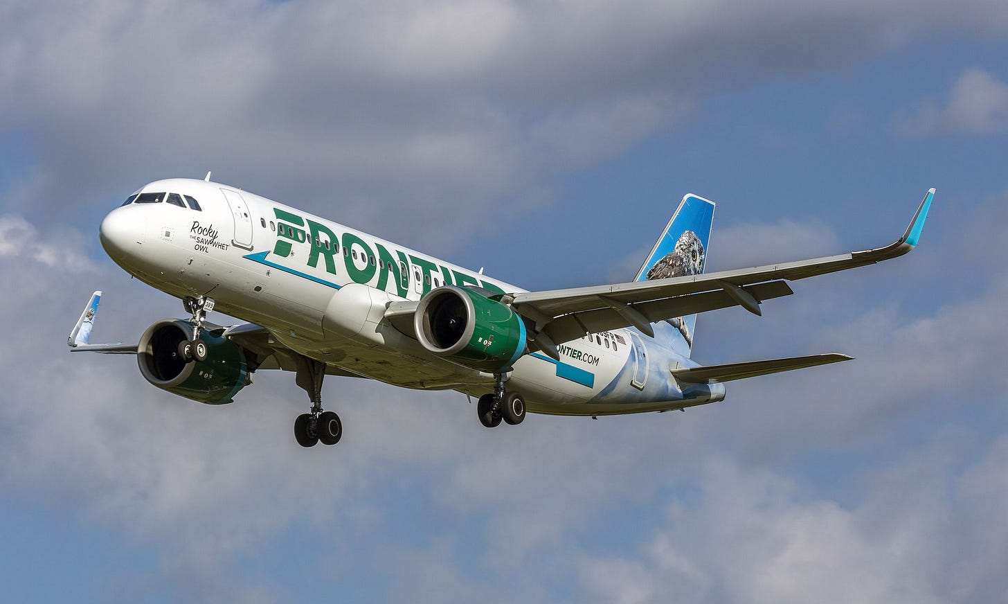 Frontier Airlines Airbus A320neo aircraft at airport