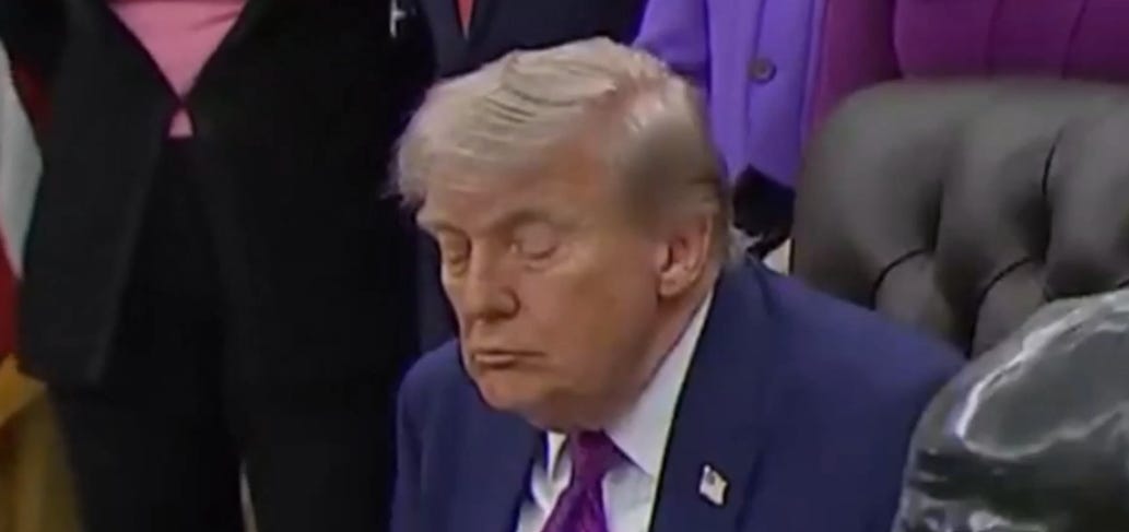 Trump Falls Asleep Multiple Times During Women's Health Event In Oval Office