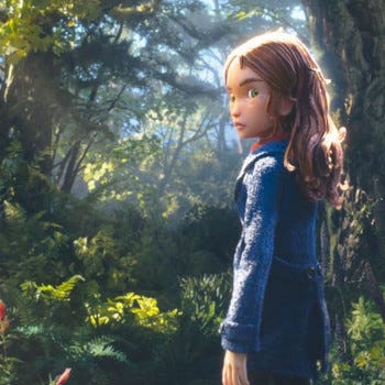 LEFT TO RIGHT, TOP TO BOTTOM: Still from LAIKA’s upcoming film, Wildwood; Robin Williams as Dr. Sean Maguire in Good Will Hunting; Vauhini Vara (Matt Cashore); Still from A.G. Sulzberger's WAN-IFRA World News Media Congress address; Emily M. Bender and Nanna Inie; Cory Doctorow (http://jonathanworth.com)