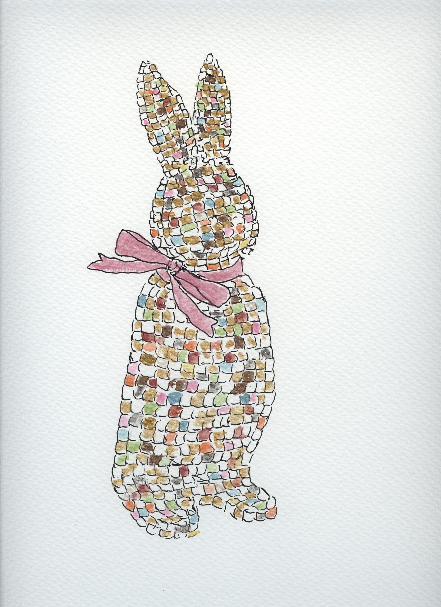 Mosaic Bunny painting by Sarah Hause
